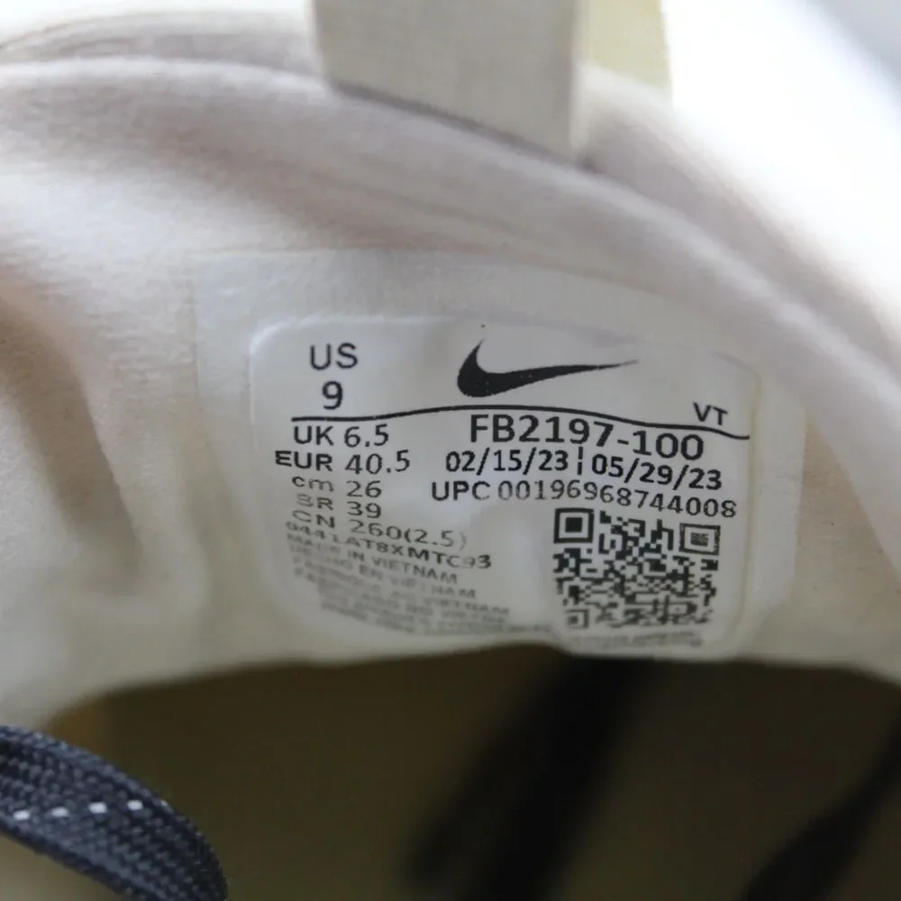 Nike ReactX Infinity Run 4 GORE-TEX Pale Ivory White Black Sz 9